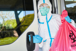 disposing medical waste